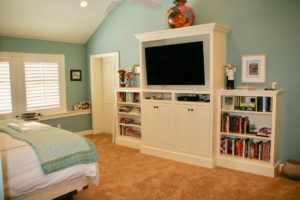 Steve Yochum-Built Home, focus on built-in entertainment center