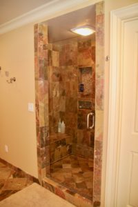 Steve Yochum-Built Home, focus on custom shower