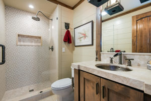 Steve Yochum-Built Home, Focus on custom bathroom.