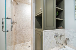 Steve Yochum-Built Home, Focus on custom bathroom features.